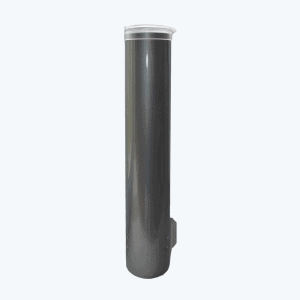 Distributeur de gobelets en métal gris