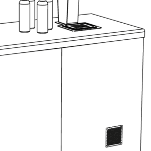 Ventilation par la porte (Groupe froid Babel)