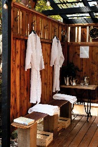 vestiaire sauna cure nature